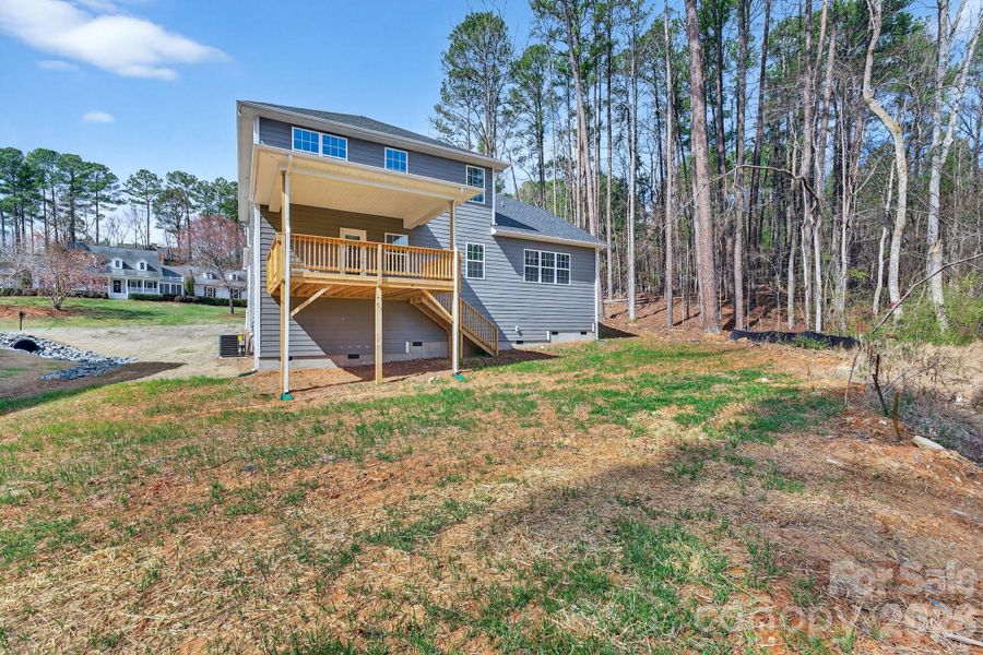 Exterior details and patio area of a home in Crystal Village, Albemarle (Image 3).