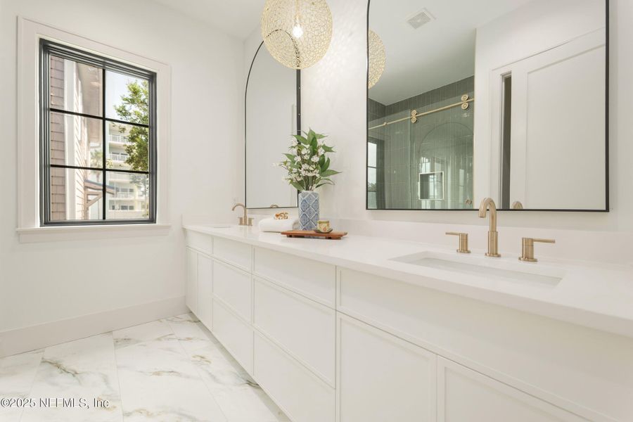 Furnished interior in a model home at Townhomes on 1st in Jacksonville Beach (Image 24).