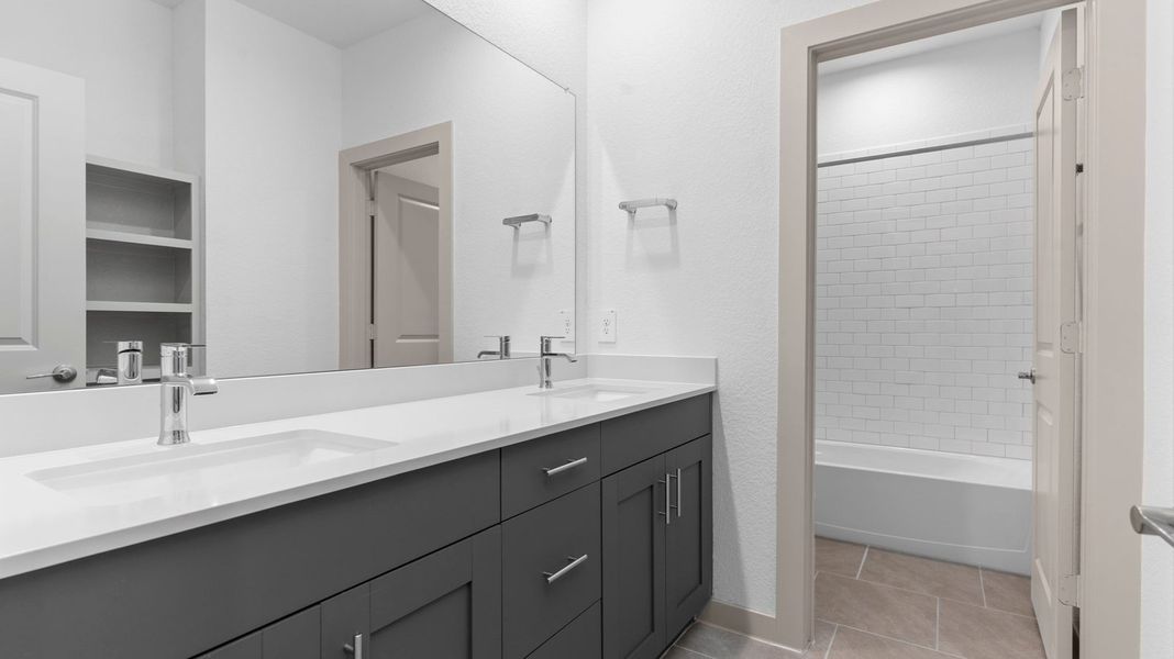 Furnished interior view inside a new home in Alexander, Pearland (Image 7). Furnished interior view inside a new home in Alexander, Pearland (Image 7).