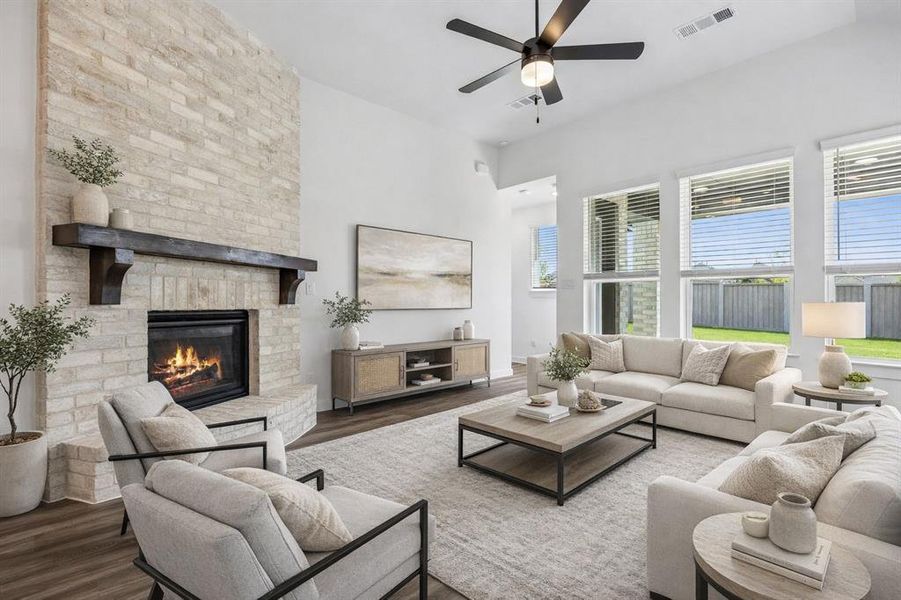 Furnished interior view inside a new home in , Aubrey (Image 10).