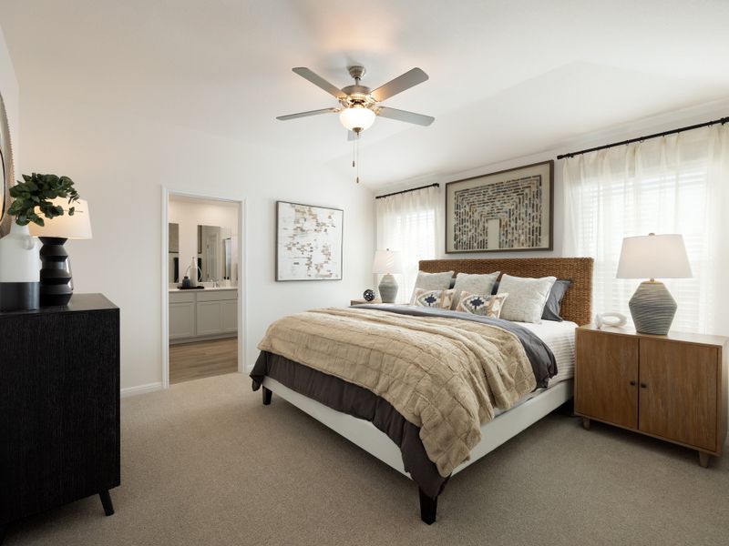 Furnished interior view inside a new home in Creekfall, Burnet (Image 7).