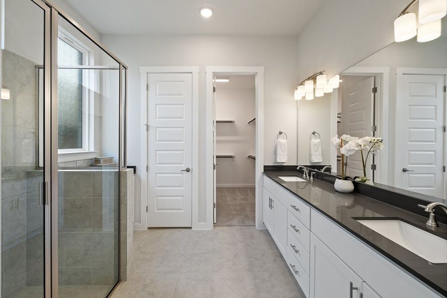 Furnished interior view inside a new home in Park Collection at Lariat, Liberty Hill (Image 20).