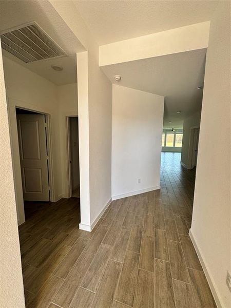 Foyer featuring wood finish floors Foyer featuring wood finish floors