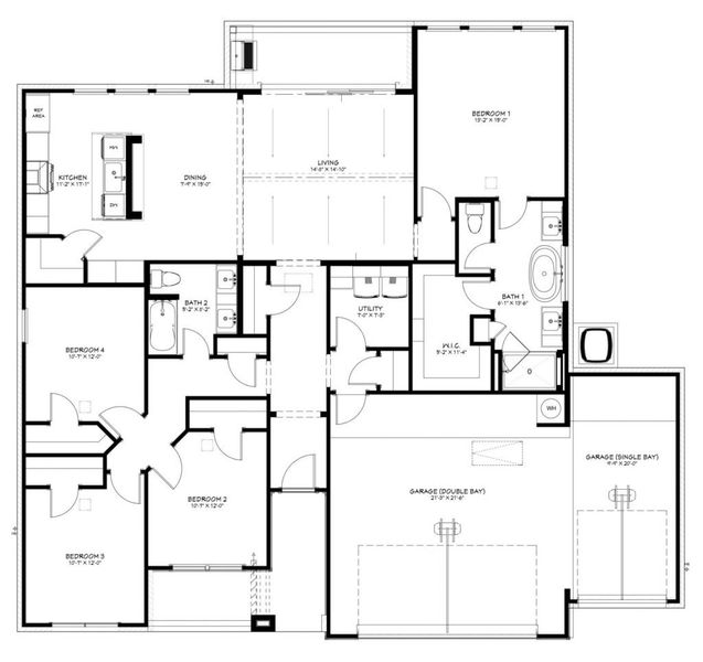 2D floor plan layout of this home in Rosenthal Estates, Lorena, TX (Image 3). 2D floor plan layout of this home in Rosenthal Estates, Lorena, TX (Image 3).