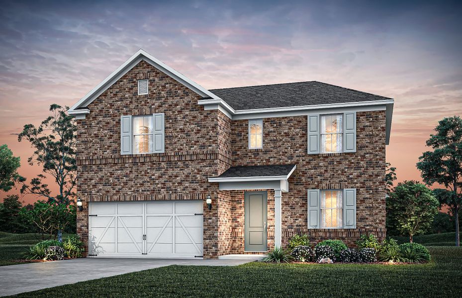 Representative exterior photo of a completed home built from the Winthrop by Pulte Homes in Linden Grove, Powder Springs, GA (Image 22).