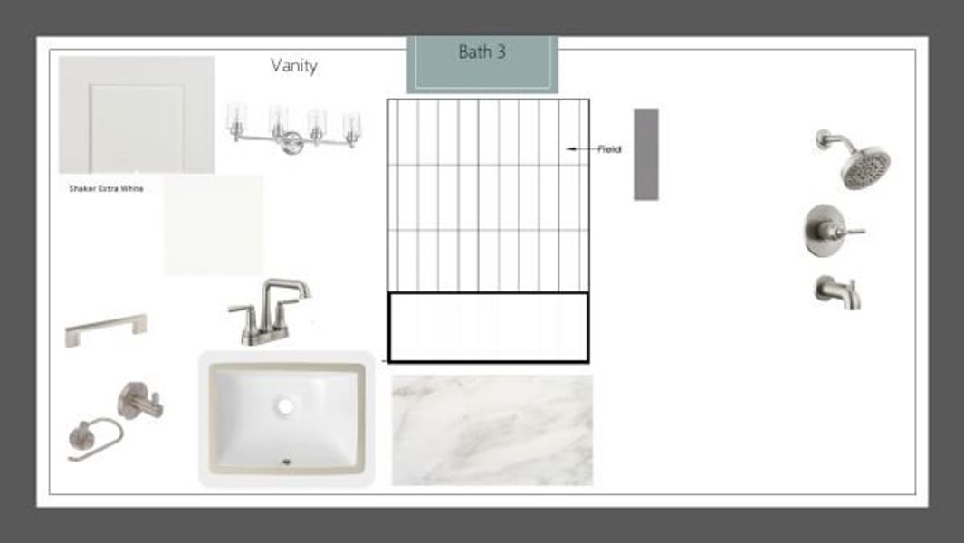 Sample of building materials used in homes in Rio Vista at Kelly Ranch, Aledo (Image 31).