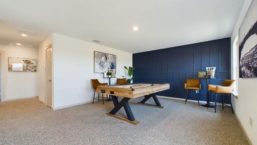 Furnished interior in a model home at Overlook West in Wolfforth (Image 20).