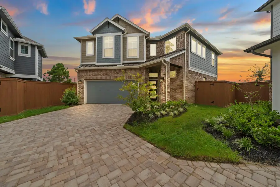 Front exterior of a new home in , Katy, TX, highlighting curb appeal (Image 24). Front exterior of a new home in , Katy, TX, highlighting curb appeal (Image 24).