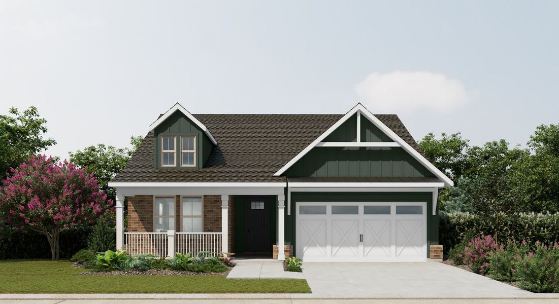 Representative exterior photo of a completed home built from the Neiman B II by DSLD Homes in Two Step Farm, Montgomery, TX (Image 2). Representative exterior photo of a completed home built from the Neiman B II by DSLD Homes in Two Step Farm, Montgomery, TX (Image 2).