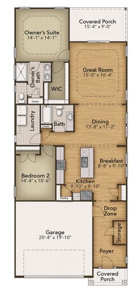 2D floor plan layout of this home in Traditions at Carolina Forest, Myrtle Beach, SC (Image 2). 2D floor plan layout of this home in Traditions at Carolina Forest, Myrtle Beach, SC (Image 2).