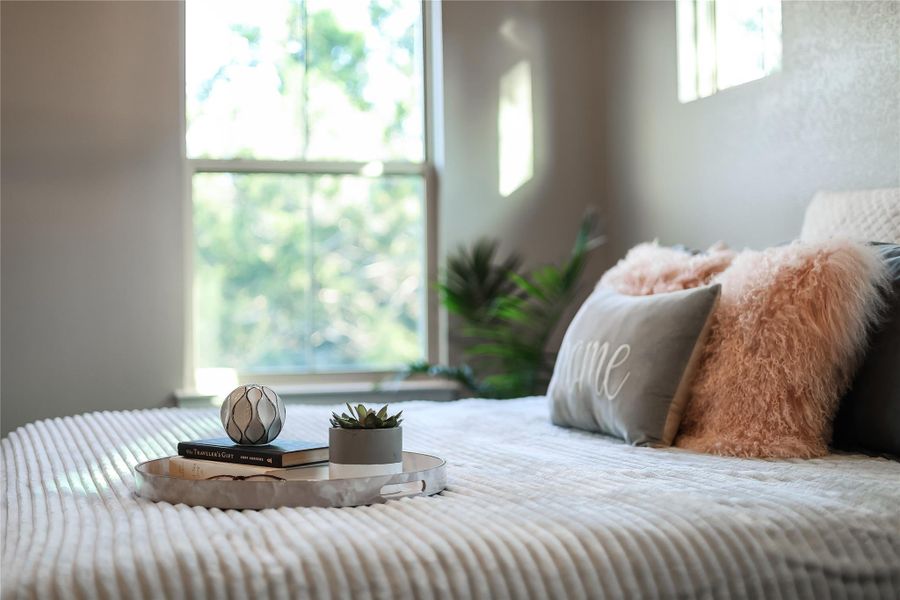 Views from the bed are as beautiful as sitting in your private backyard