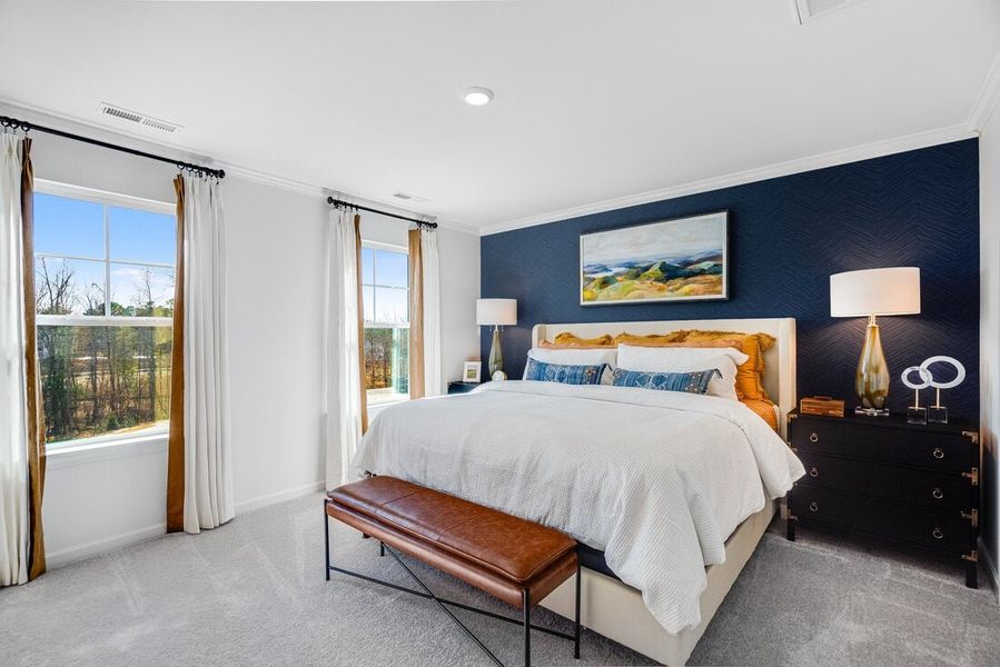 Furnished interior view inside a new home in Silverstone, Knightdale (Image 2). Furnished interior view inside a new home in Silverstone, Knightdale (Image 2).