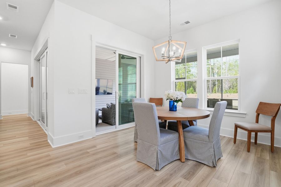 Furnished interior view inside a new home in Summerwind Crossing at Lakes of Cane Bay, Summerville (Image 18).