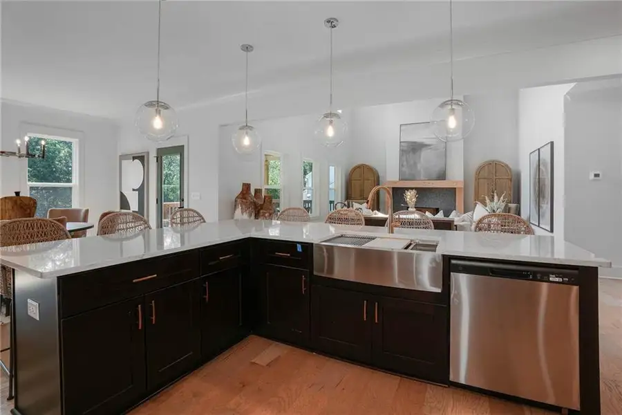 Furnished interior view inside a new home in Steeplechase, Hoschton (Image 33).