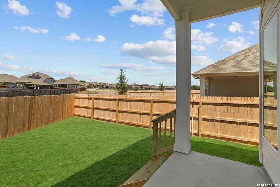 Exterior details and patio area of a home in Rhine Valley, Schertz (Image 4).