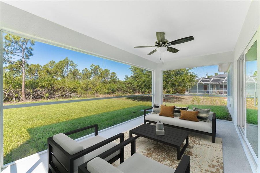 Exterior details and patio area of a home in , North Port (Image 24).