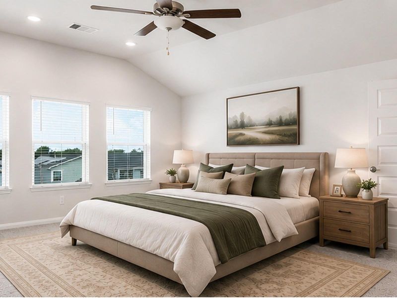 Large Primary Bedroom, virtually staged Large Primary Bedroom, virtually staged