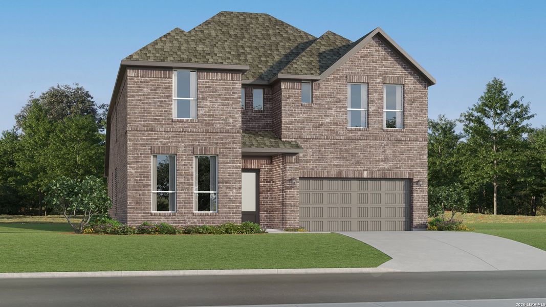 Front exterior of a new home in Northlake, San Antonio, TX, highlighting curb appeal (Image 20).