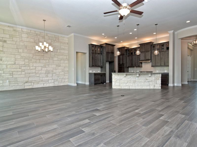 Representative unfurnished interior of a home built from the San Simeon II by Giddens Homes in Clearwater Ranch, Liberty Hill (Image 26).