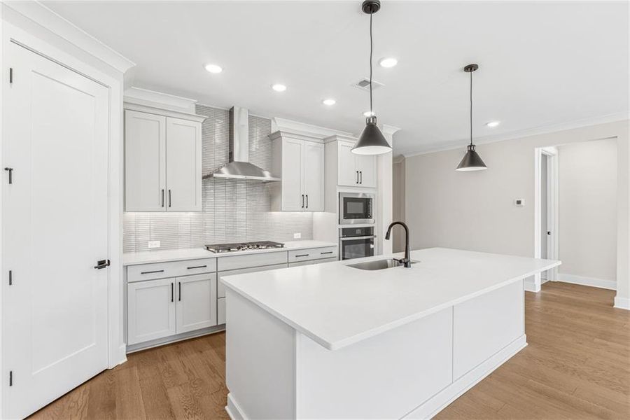 Furnished interior view inside a new home in Crescent Pointe at Great Sky, Canton (Image 10).