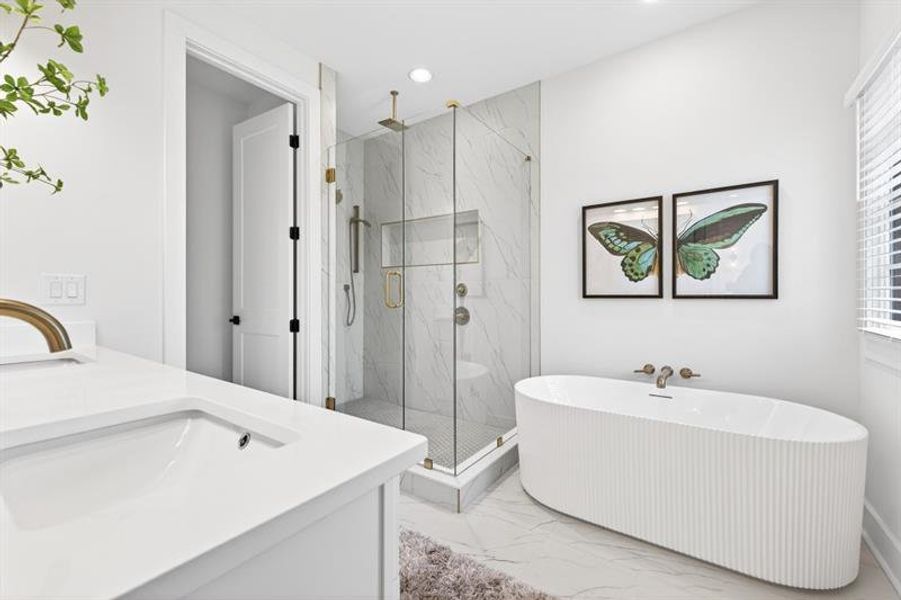 Furnished interior view inside a new home in Skyview On Broad, Sugar Hill (Image 34).