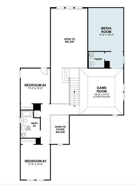 2D floor plan layout of this home in Lilyana, Celina, TX (Image 4).