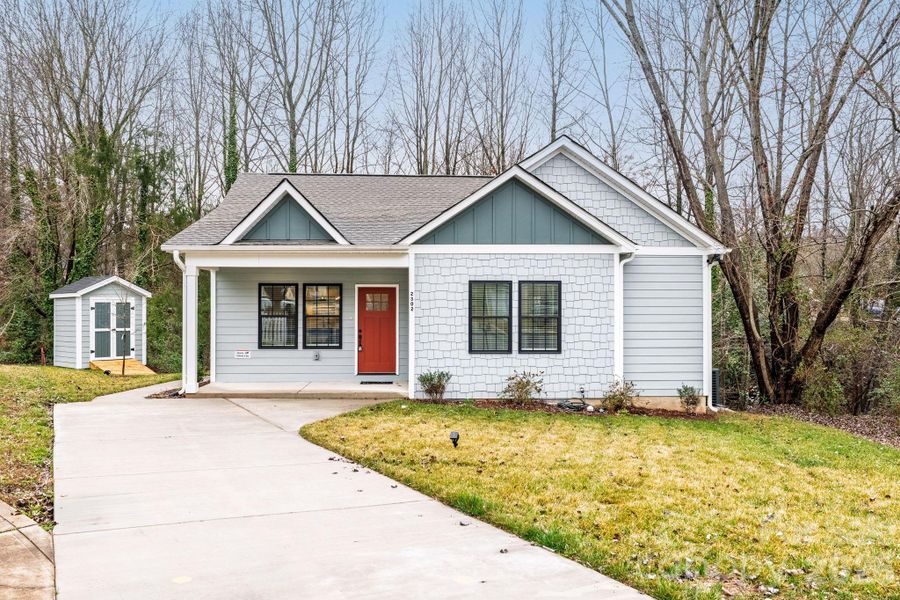 Front exterior of a new home in , Charlotte, NC, highlighting curb appeal (Image 20).