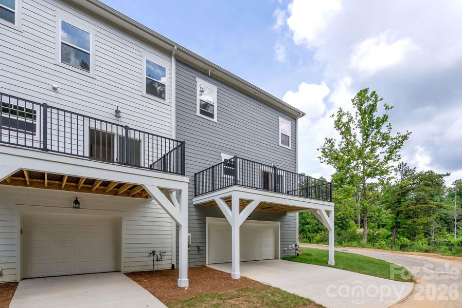 Exterior details and patio area of a home in , Asheville (Image 27).