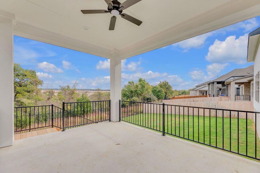 Exterior details and patio area of a home in Santa Rita Ranch, Liberty Hill (Image 3). Exterior details and patio area of a home in Santa Rita Ranch, Liberty Hill (Image 3).