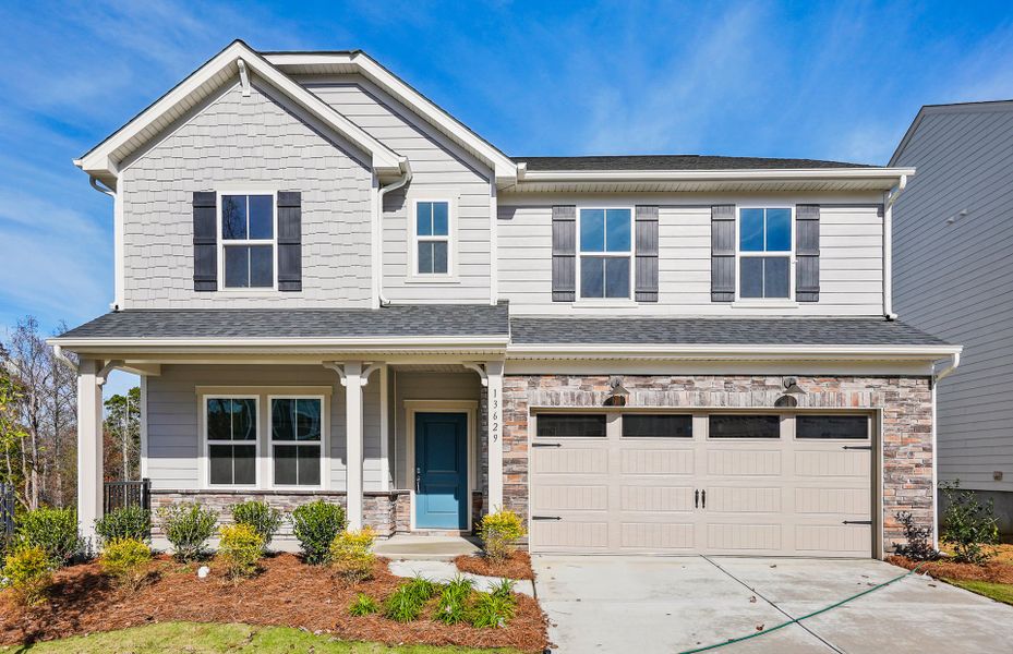 Representative exterior photo of a completed home built from the Kirby by Pulte Homes in Cambria, Garner, NC (Image 1).