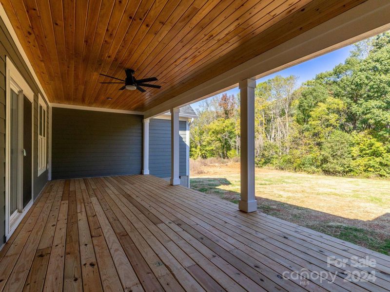 Largest & best back porch available in the neighborhood.