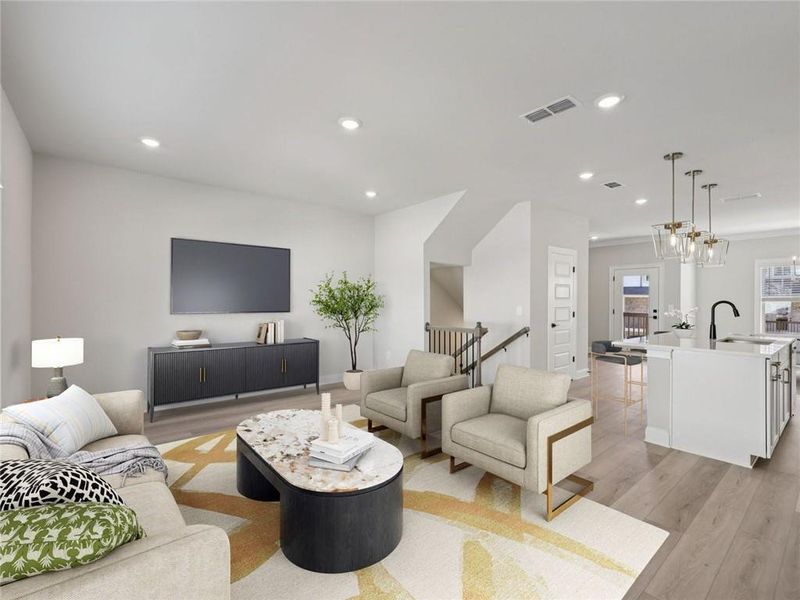 Furnished interior view inside a new home in , Lawrenceville (Image 3). Furnished interior view inside a new home in , Lawrenceville (Image 3).