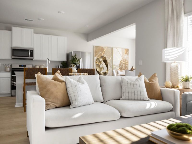 Furnished interior view inside a new home in Pleasant Brook, Piedmont (Image 12). Furnished interior view inside a new home in Pleasant Brook, Piedmont (Image 12).