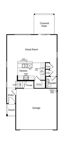 2D floor plan layout of this home in Founders Ridge, Vail, AZ (Image 2).