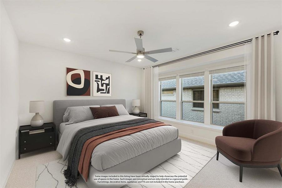 Furnished interior view inside a new home in Union Park Classic 55, Little Elm (Image 20).