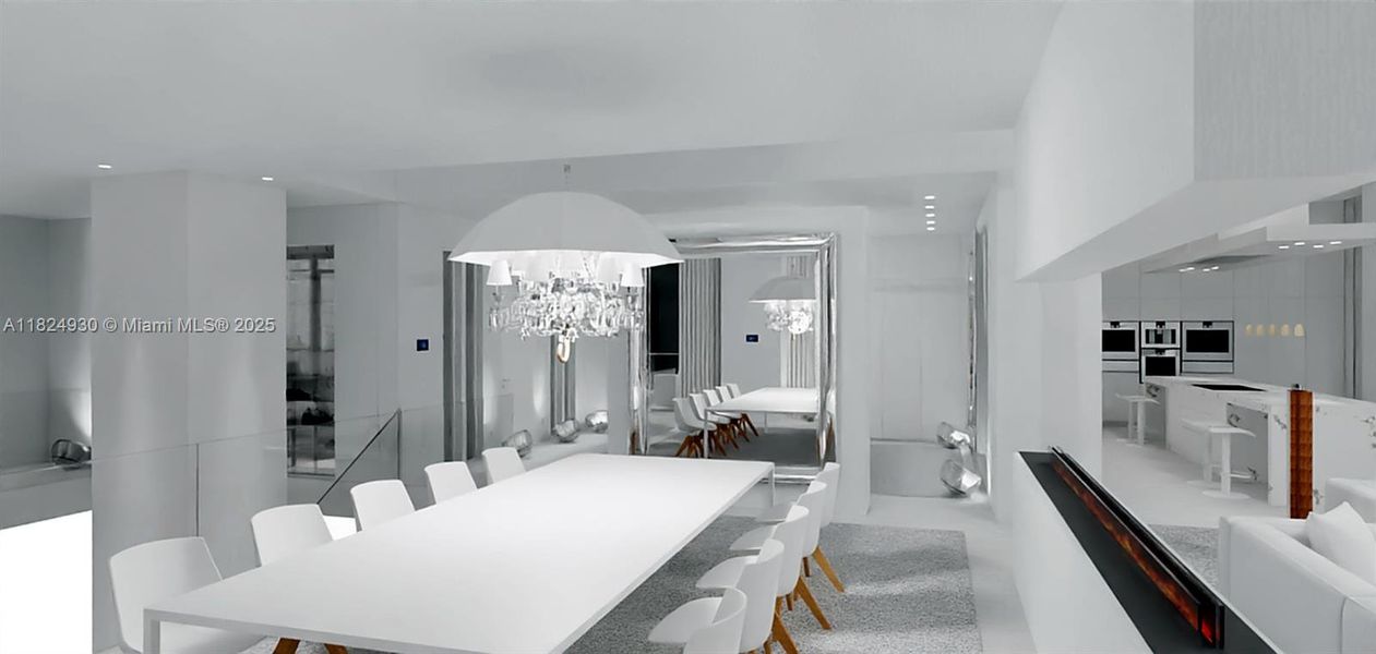 Furnished interior view inside a new home in , Miami (Image 14).