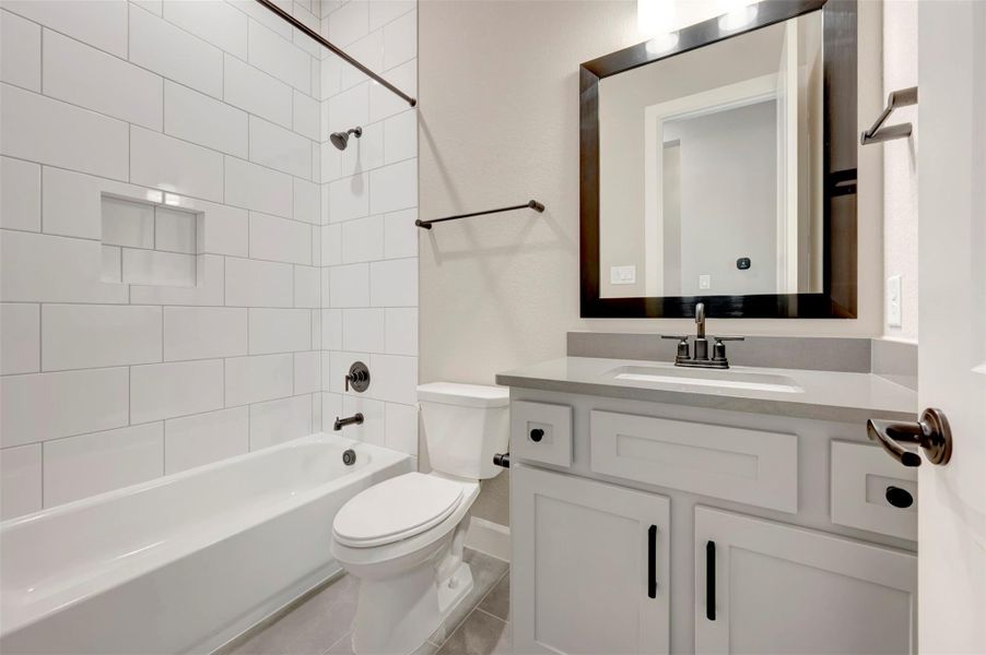 Furnished interior view inside a new home in Grange 45' Homesites, Katy (Image 8).