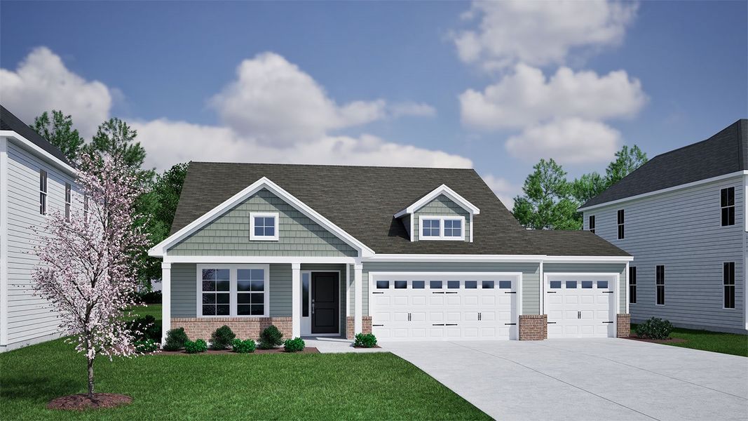 Representative exterior photo of a completed home built from the Bleckley - Genesis Value Collection by Mungo Homes in Rich Square, Ash, NC (Image 18).