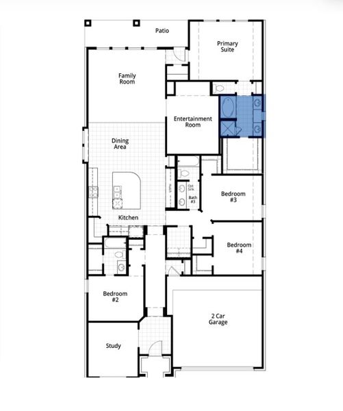 2D floor plan layout for the Ferryhill by Highland Homes in Monterra, Rockwall, TX (Image 4). 2D floor plan layout for the Ferryhill by Highland Homes in Monterra, Rockwall, TX (Image 4).