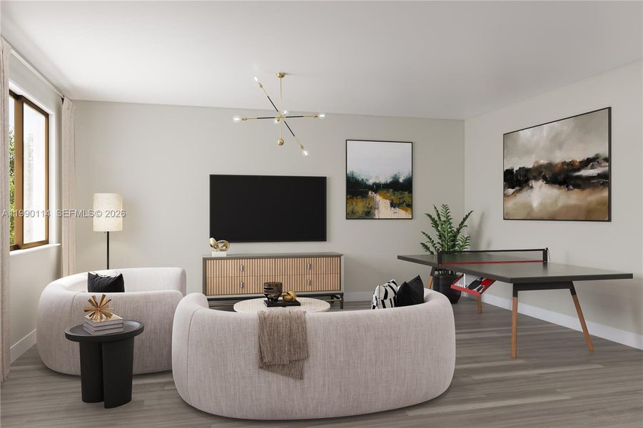 Furnished interior view inside a new home in Greenview at Presidential, Miami (Image 8). Furnished interior view inside a new home in Greenview at Presidential, Miami (Image 8).