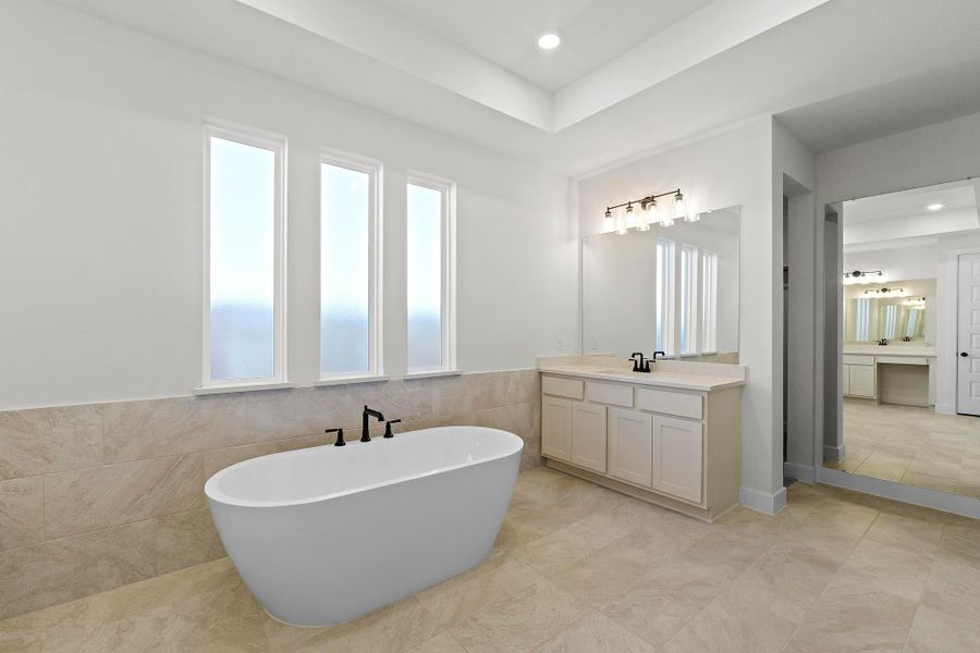 Furnished interior view inside a new home in Lariat, Liberty Hill (Image 14).