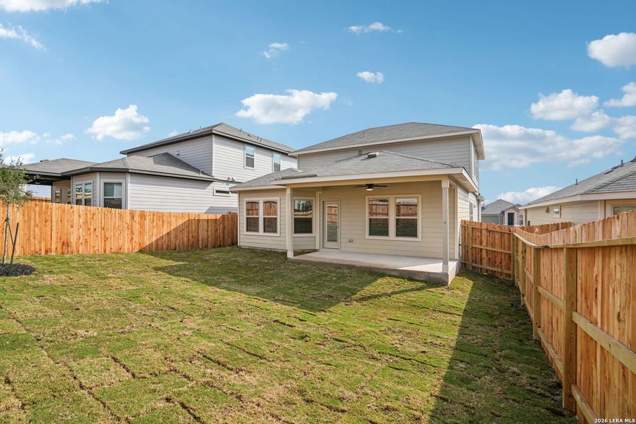 Exterior details and patio area of a home in Lark Canyon, New Braunfels (Image 26).