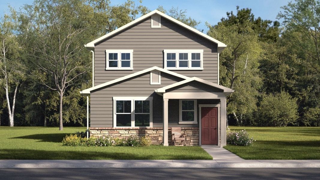 Representative exterior photo of a completed home built from the Larimer by D.R. Horton in Sky Ranch, Watkins, CO (Image 1). Representative exterior photo of a completed home built from the Larimer by D.R. Horton in Sky Ranch, Watkins, CO (Image 1).