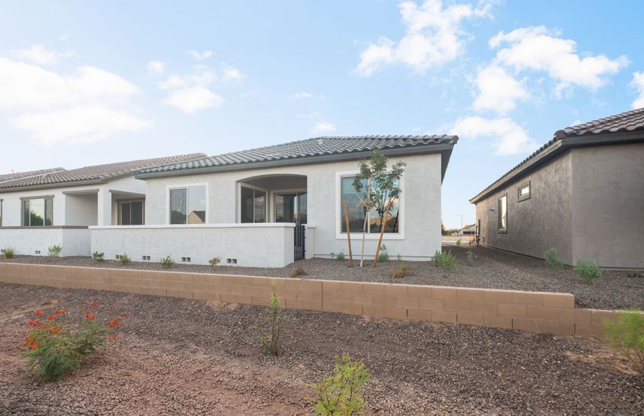 Exterior details and patio area of a home in Sun City Festival, Buckeye (Image 3).