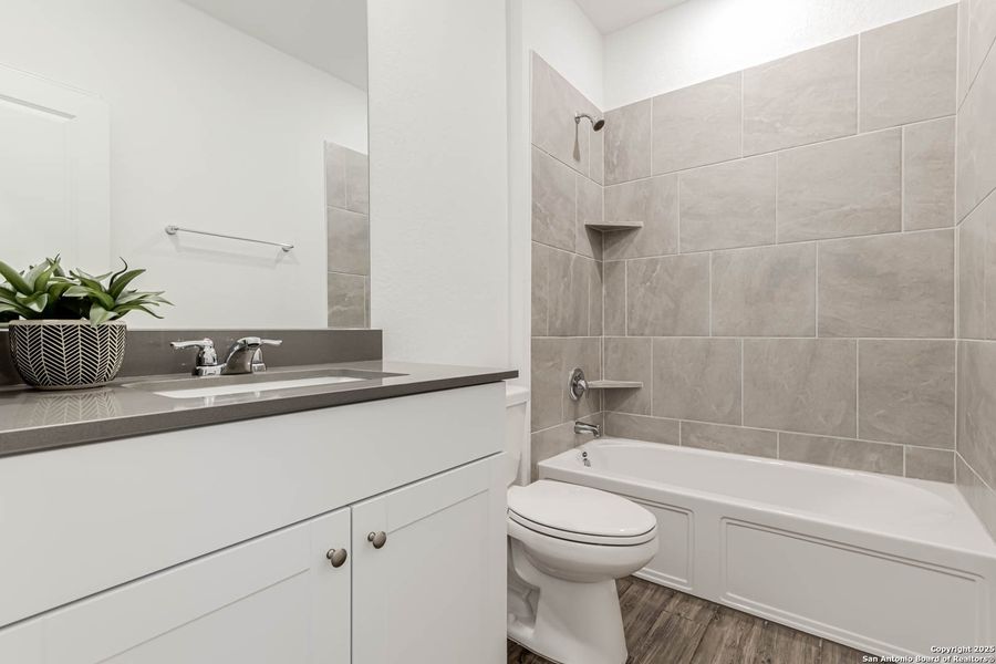 Furnished interior view inside a new home in Johnson Ranch: Brookstone II Collection, Bulverde (Image 17).