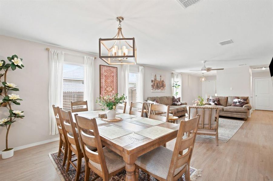 Open Spacious Dining Area of 1028 Naranjos Dr, Haslet TX in Rancho Canyon