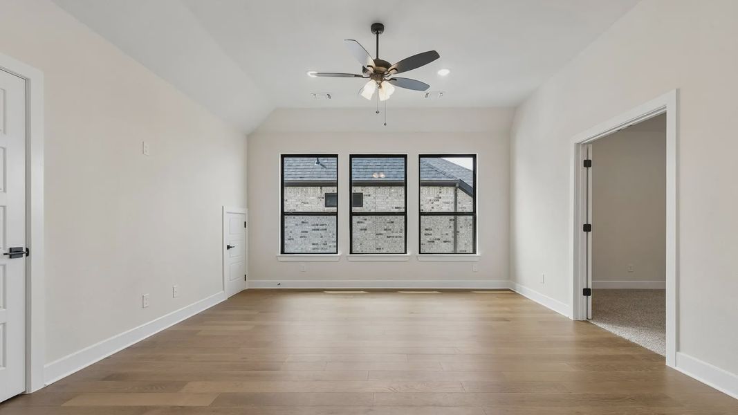 Representative unfurnished interior of a home built from the Winslow by Chesmar Homes in Lakes of Cane Island, Katy (Image 22). Representative unfurnished interior of a home built from the Winslow by Chesmar Homes in Lakes of Cane Island, Katy (Image 22).