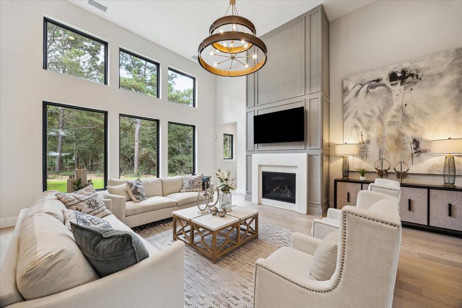 Main Living Area with 16' ceiling