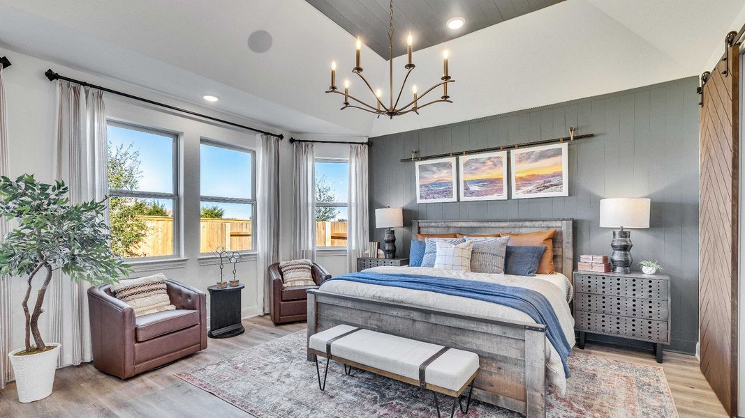 Representative furnished interior of a home built from the Palm by DRB Homes in Infinity Square, Kyle (Image 17).