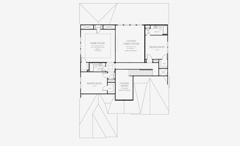 2D floor plan layout for the 3719W by Perry Homes in Myrtle Creek 71', Waxahachie, TX (Image 4). 2D floor plan layout for the 3719W by Perry Homes in Myrtle Creek 71', Waxahachie, TX (Image 4).
